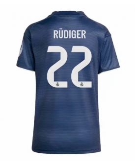 Billige Fotballdrakt Real Madrid Antonio Rudiger #22 Replika Bortedrakt Dame 2025-26 Kortermet Billige Fotballdrakt Real Madrid Antonio Rudiger #22 Replika Bortedrakt Dame 2025-26 Kortermet
